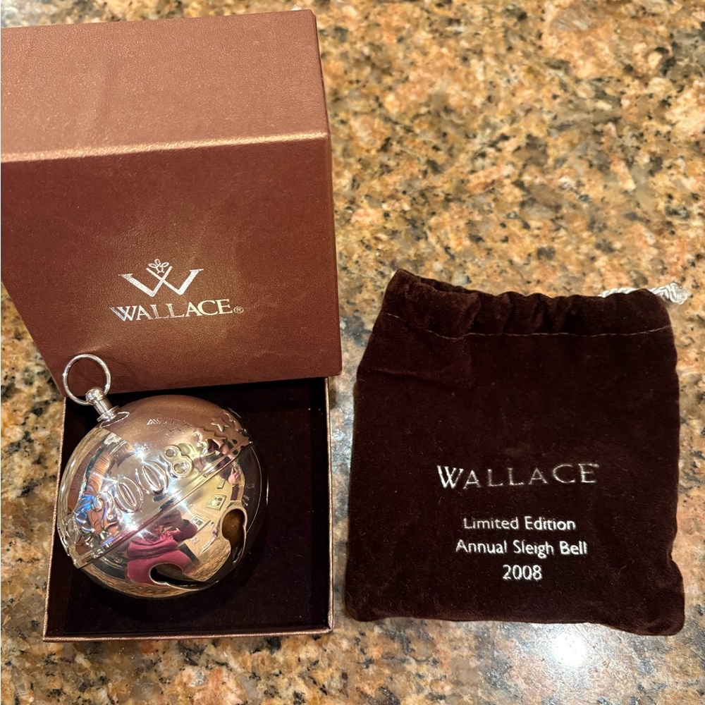 Wallace Silversmiths Silver Sleigh Bell Ornament